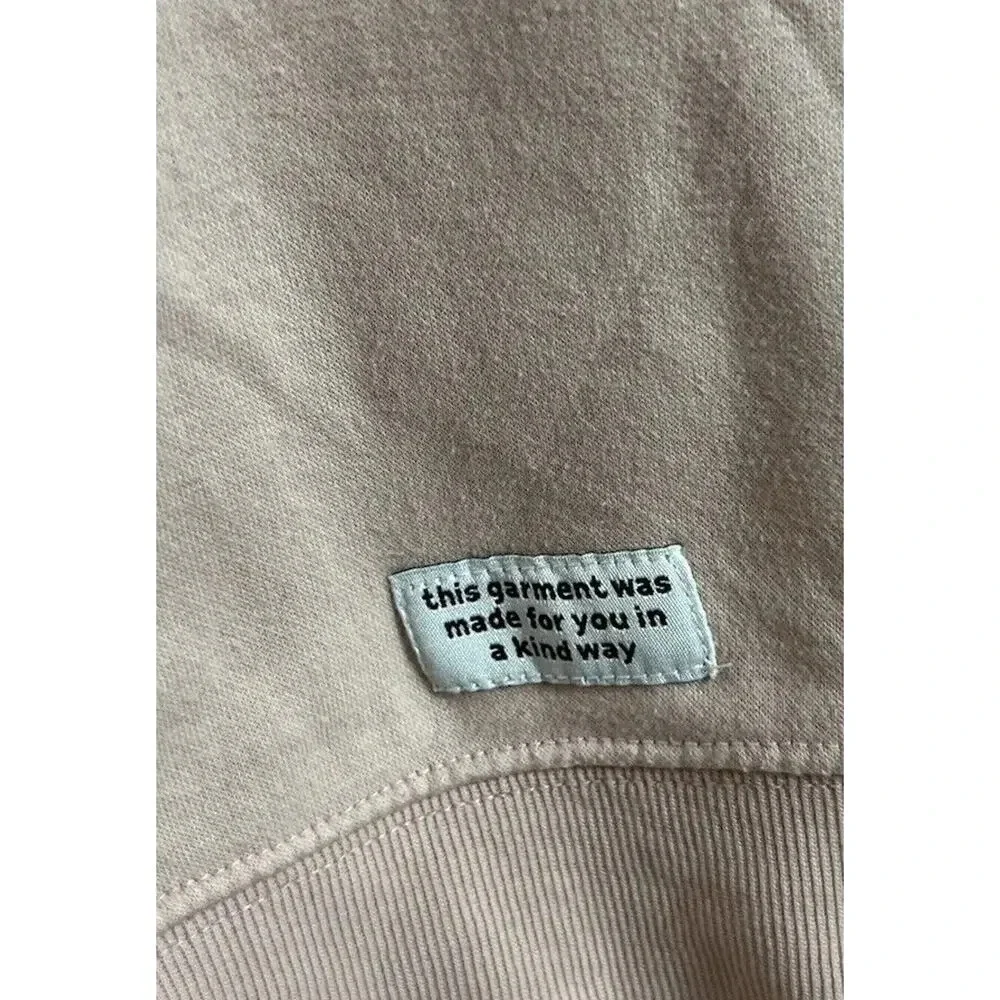 H&M Divided Pink Zip Top Sweatshirt Crop Size Medium Cotton Blend Women’s
